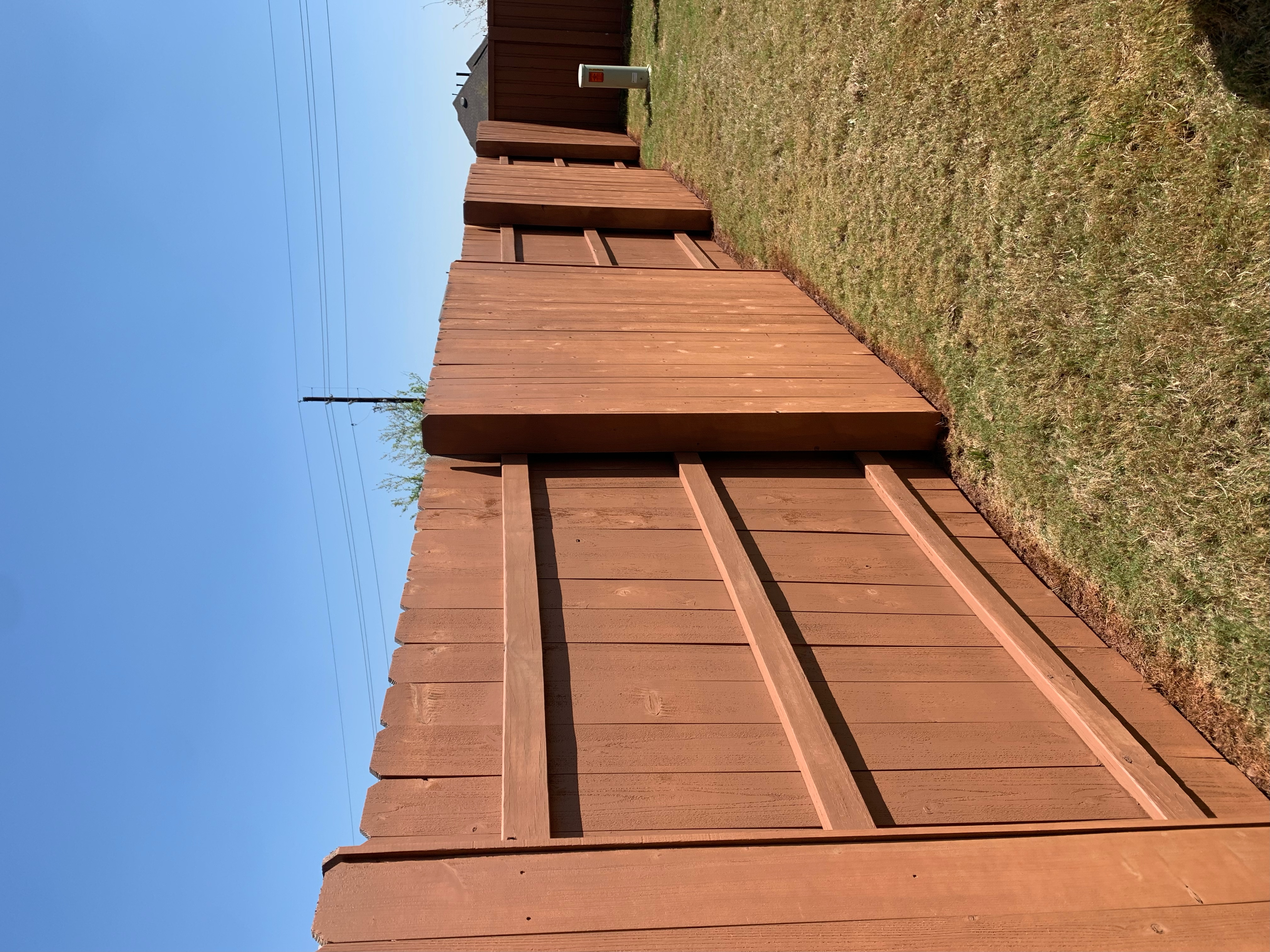 Fence staining