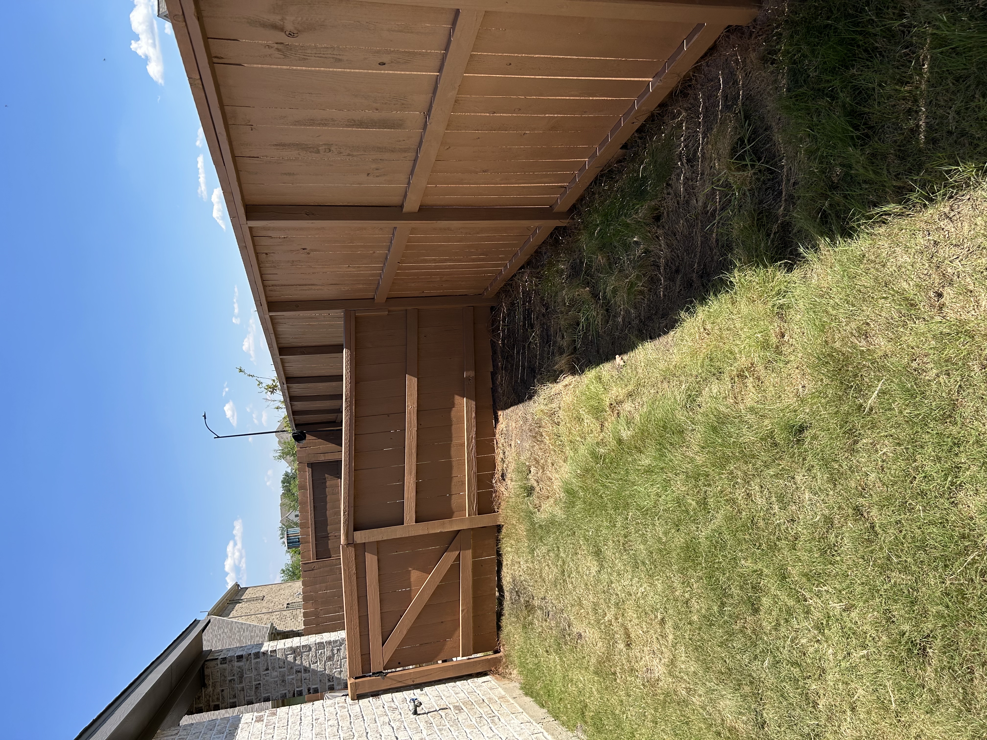 Fence staining