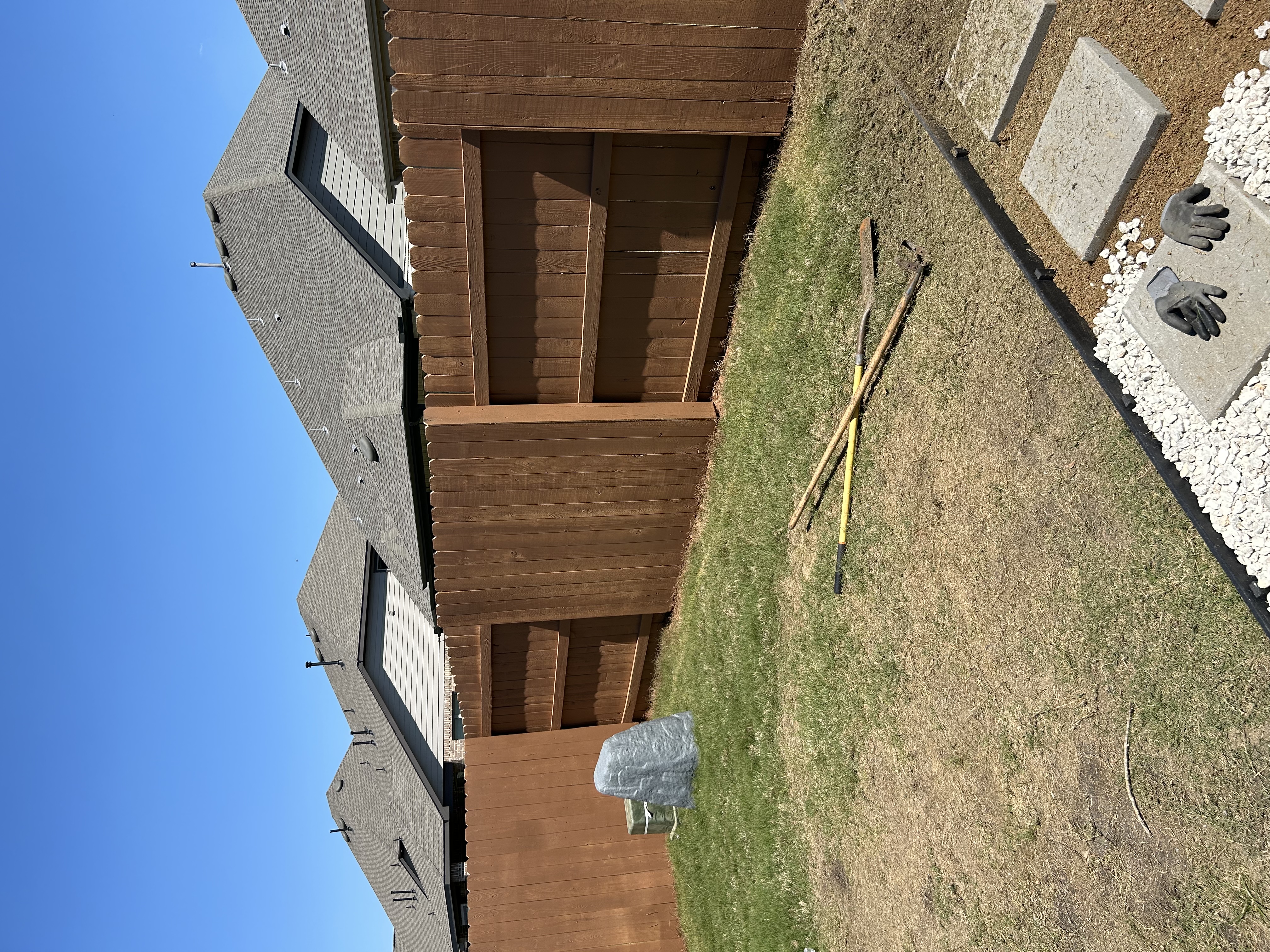 Fence staining
