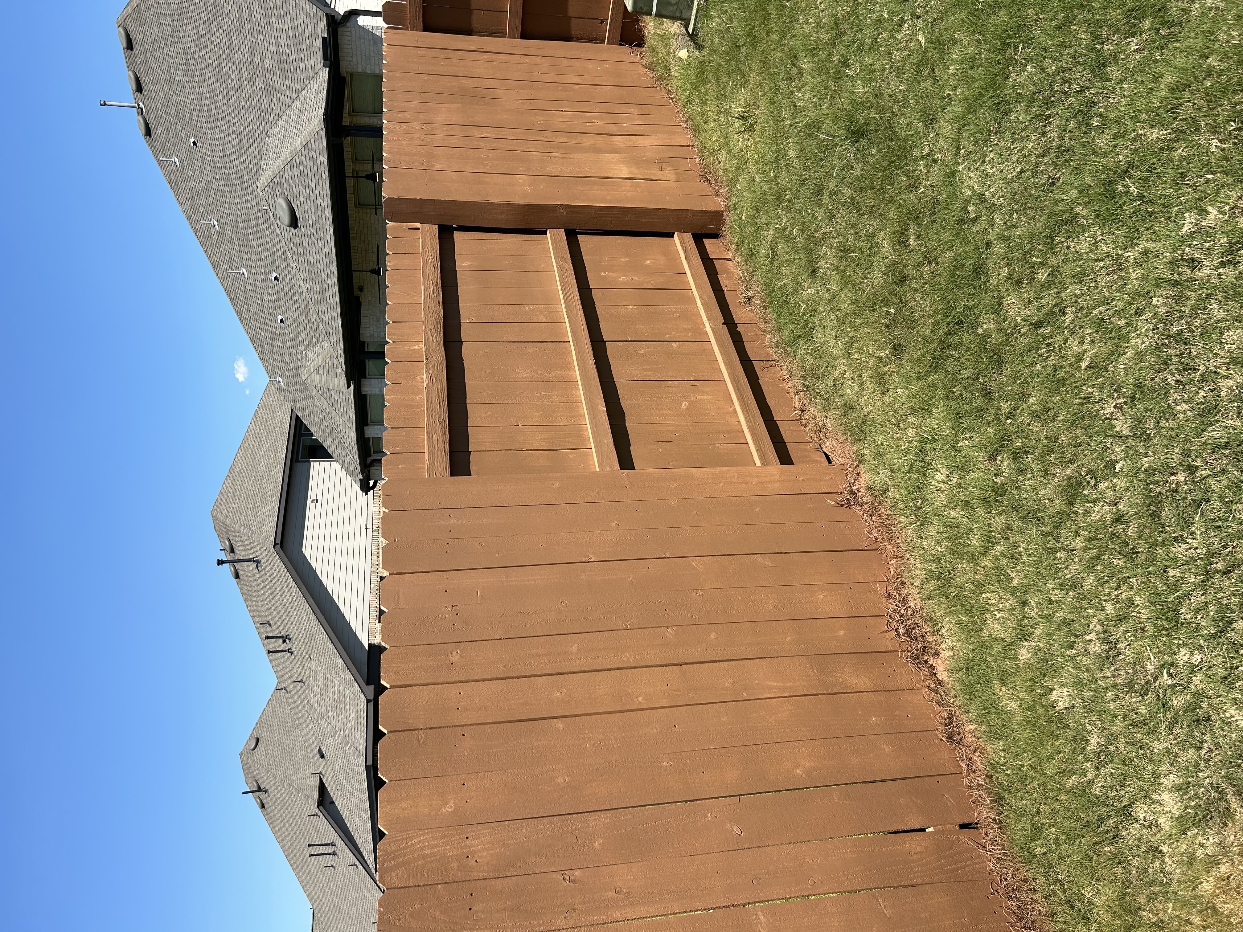 Fence staining