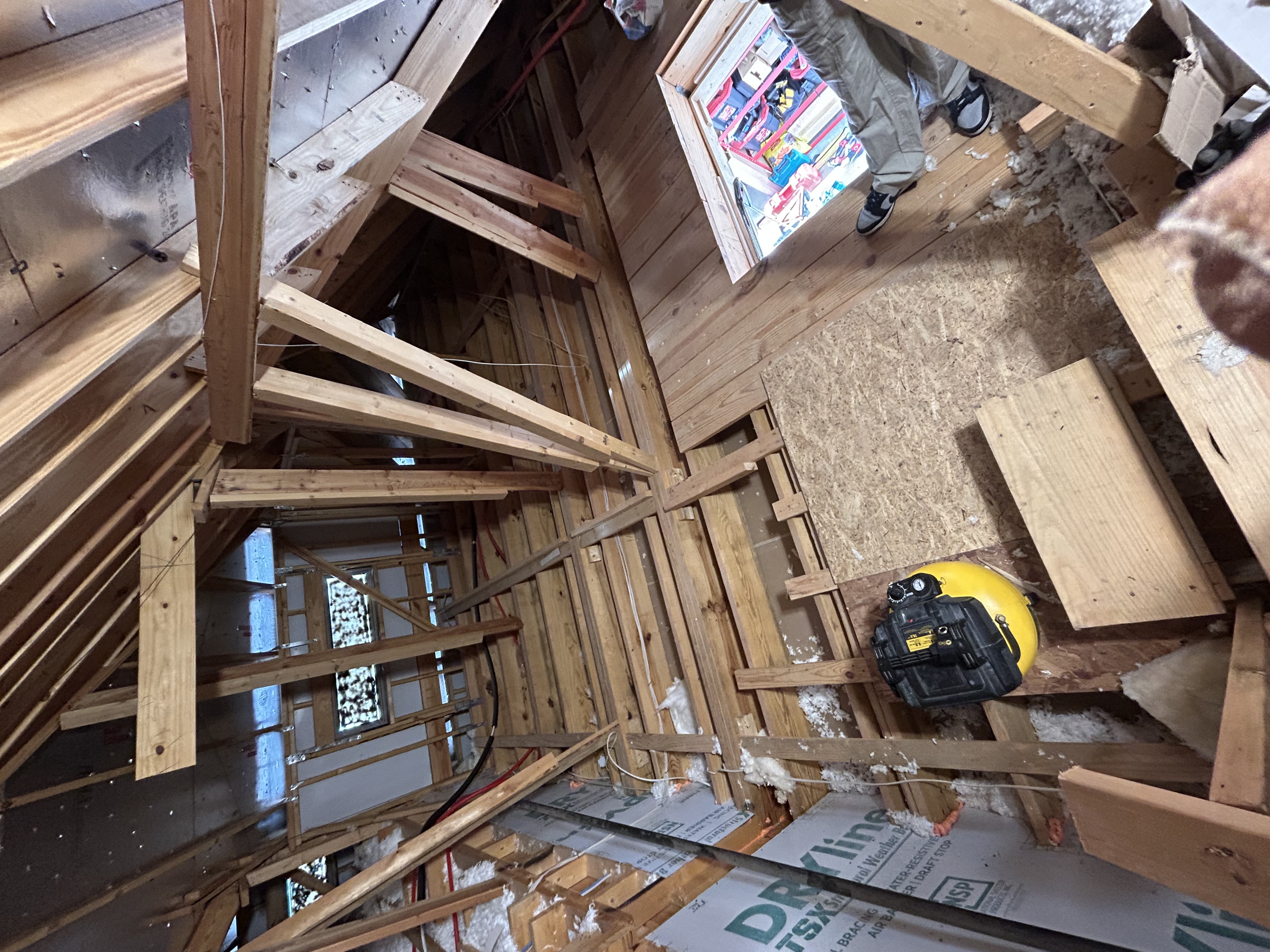 Attic Flooring — Before